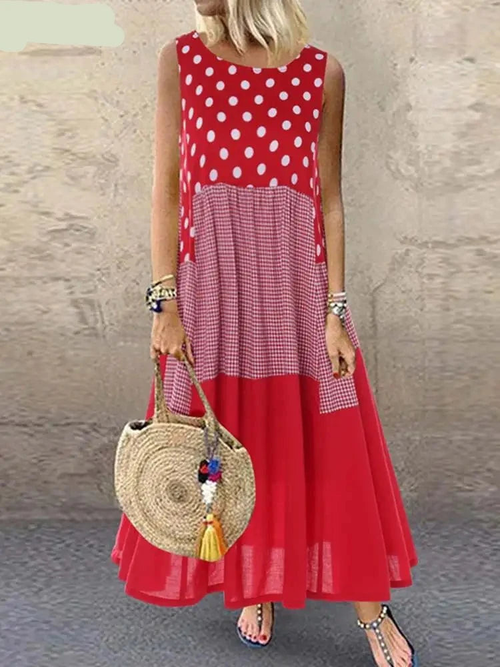 Women's Bohemian Ruffle Sundress  ZANZEA Summer Sleeveless Floral Printed Maxi Long Dress Casual Loose Party Tanks Vestido